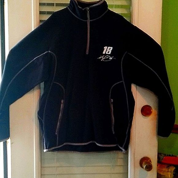 Antigua Kyle Busch black with gray trim long sleeved pullover size large - Picture 1 of 8